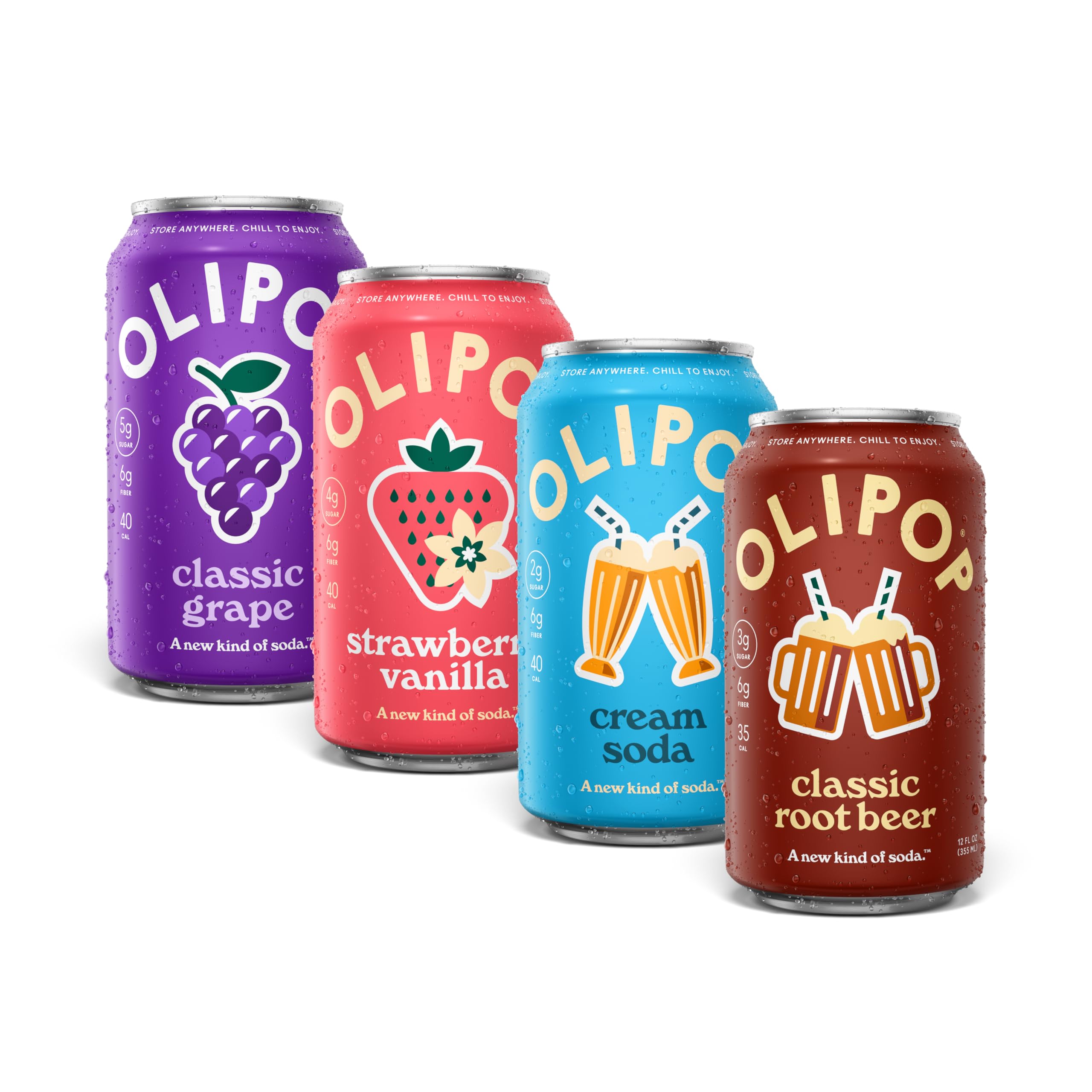 Amazon.com : OLIPOP Prebiotic Soda Pop, Favorites Variety, Pantry