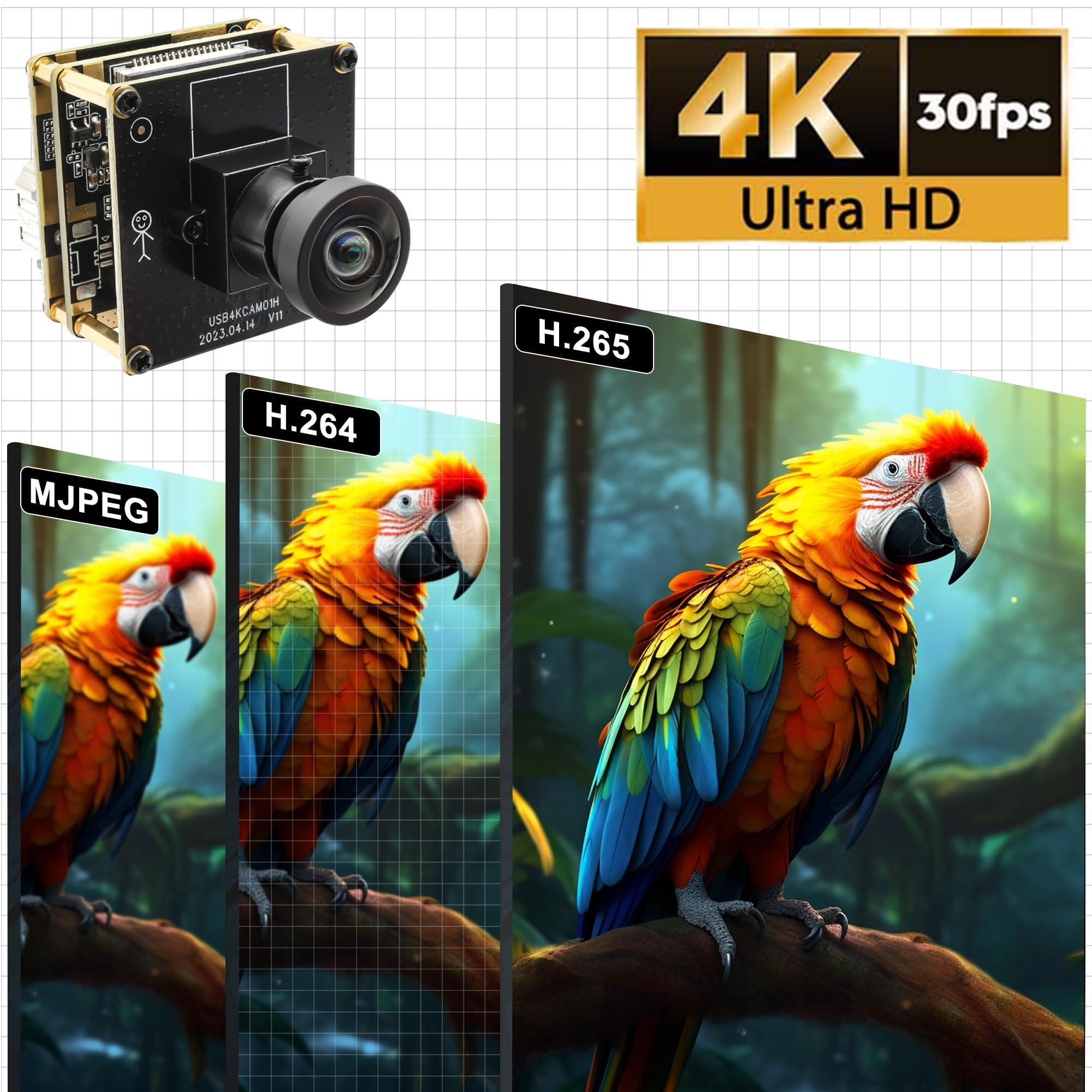 Webcam USB 4K Wide Angle 8MP Laser Engraver Camera - Dettaglio