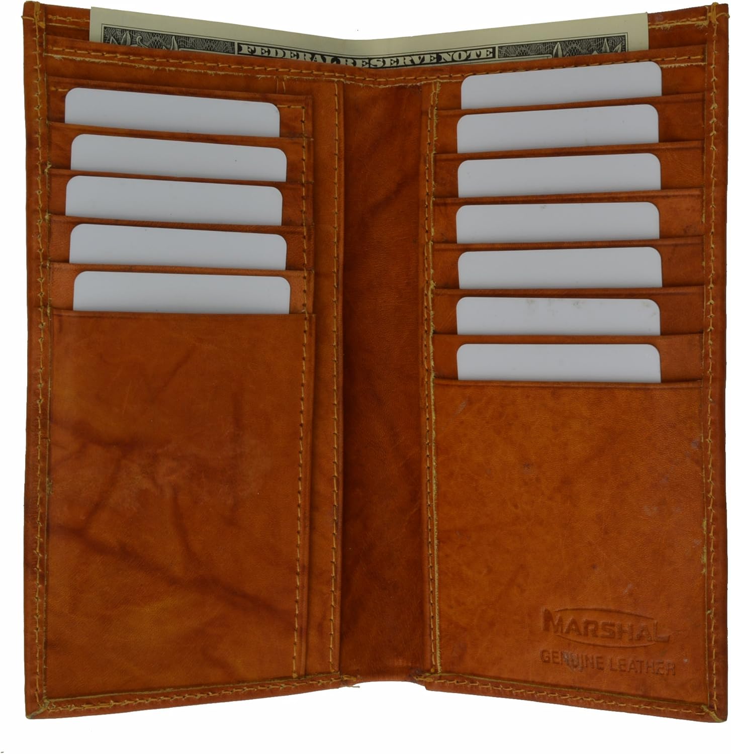 Marshal 100 Genuine Leather Check Book Covers Tan 254CF at Amazon Men