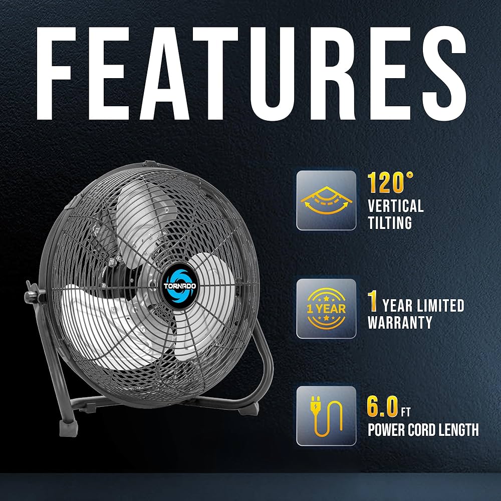 Amazon.com: Tornado 12 Inch High Velocity Cooling Floor Fan