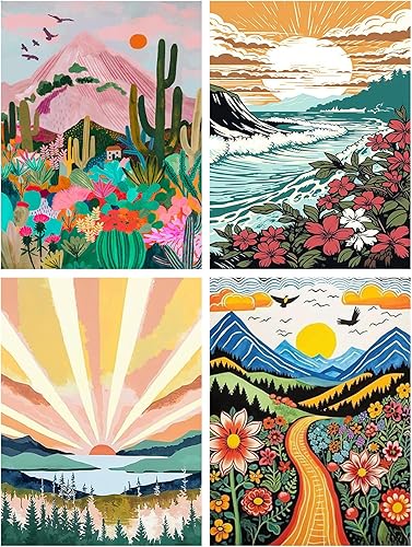 Benjenes Kits de pintura de diamantes 5D para adultos, kits de arte de diamantes, juegos de arte de diamantes de pintura por números para adultos