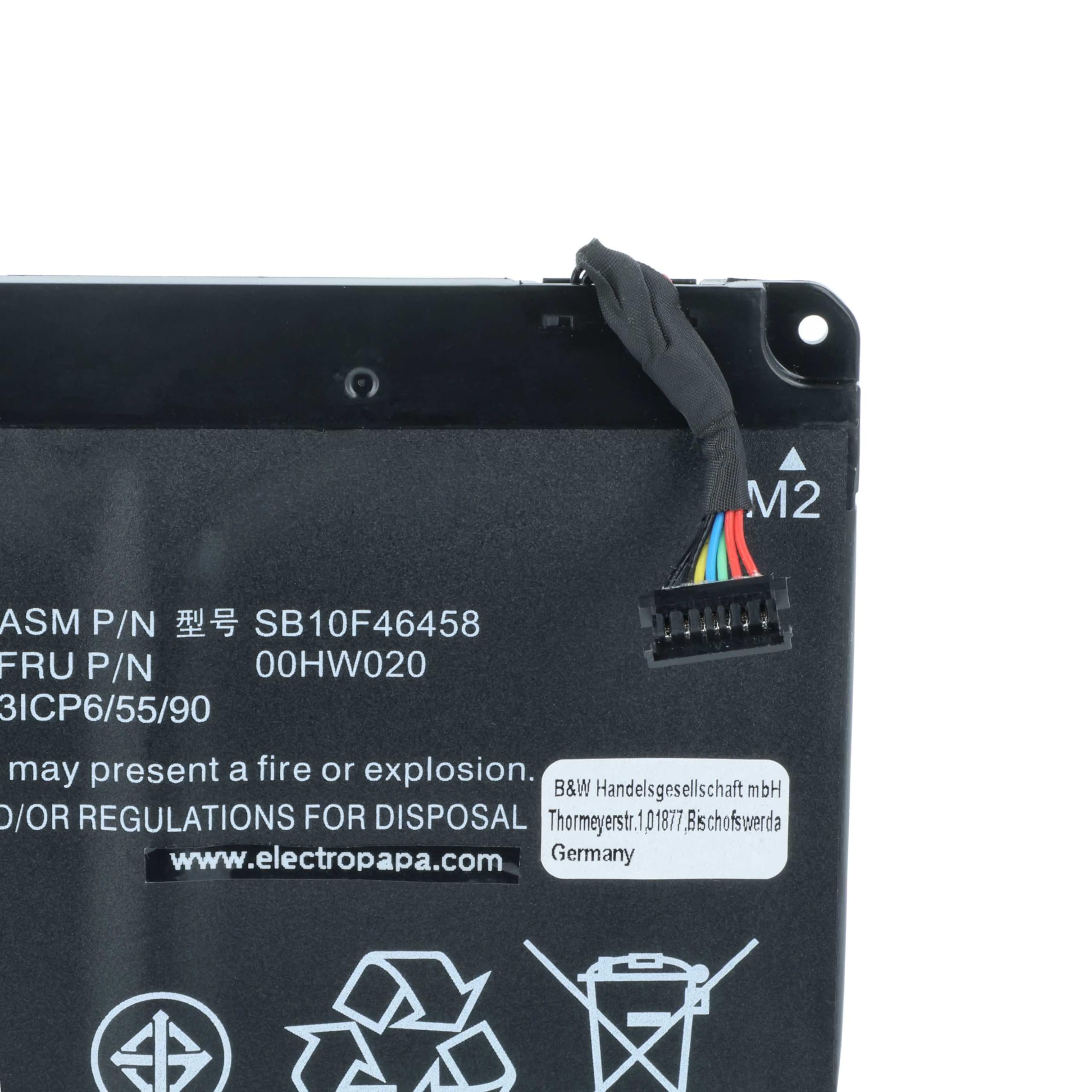 vhbw batteria compatibile con Lenovo ThinkPad Yoga P40 (20GR000BPB) notebook (4200mAh, 11,4V, Li-Poly)