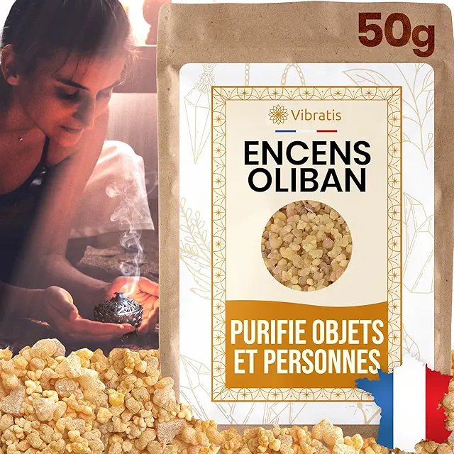 Encens Oliban en Grains 100% Naturel - Bakhour Premium Purificateur (50g)