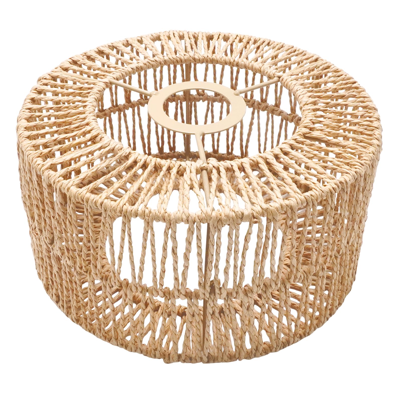 Hoypeyfiy Handwoven Paper Rope Lampshade, Bohemian Style Pendant Light Shade, Ideal for Kitchen, Dining Room, Cafe, and Teahouse