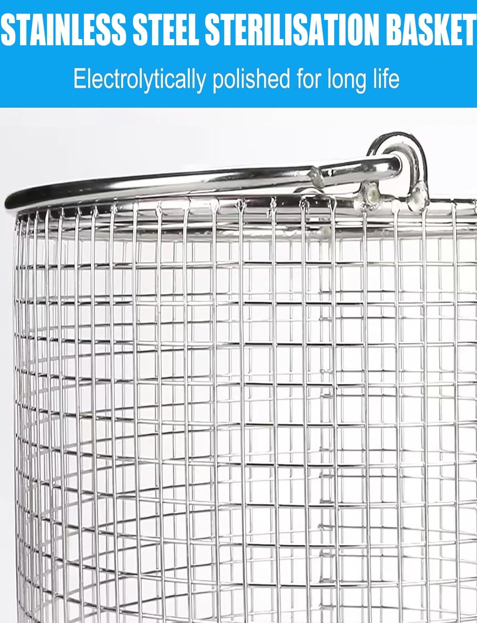 Genérico Bandeja de esterilización de Malla Perforada for Instrumentos, Cesta de desinfección de Acero Inoxidable 304, Malla de 0,3 Pulgadas(30x20cm)