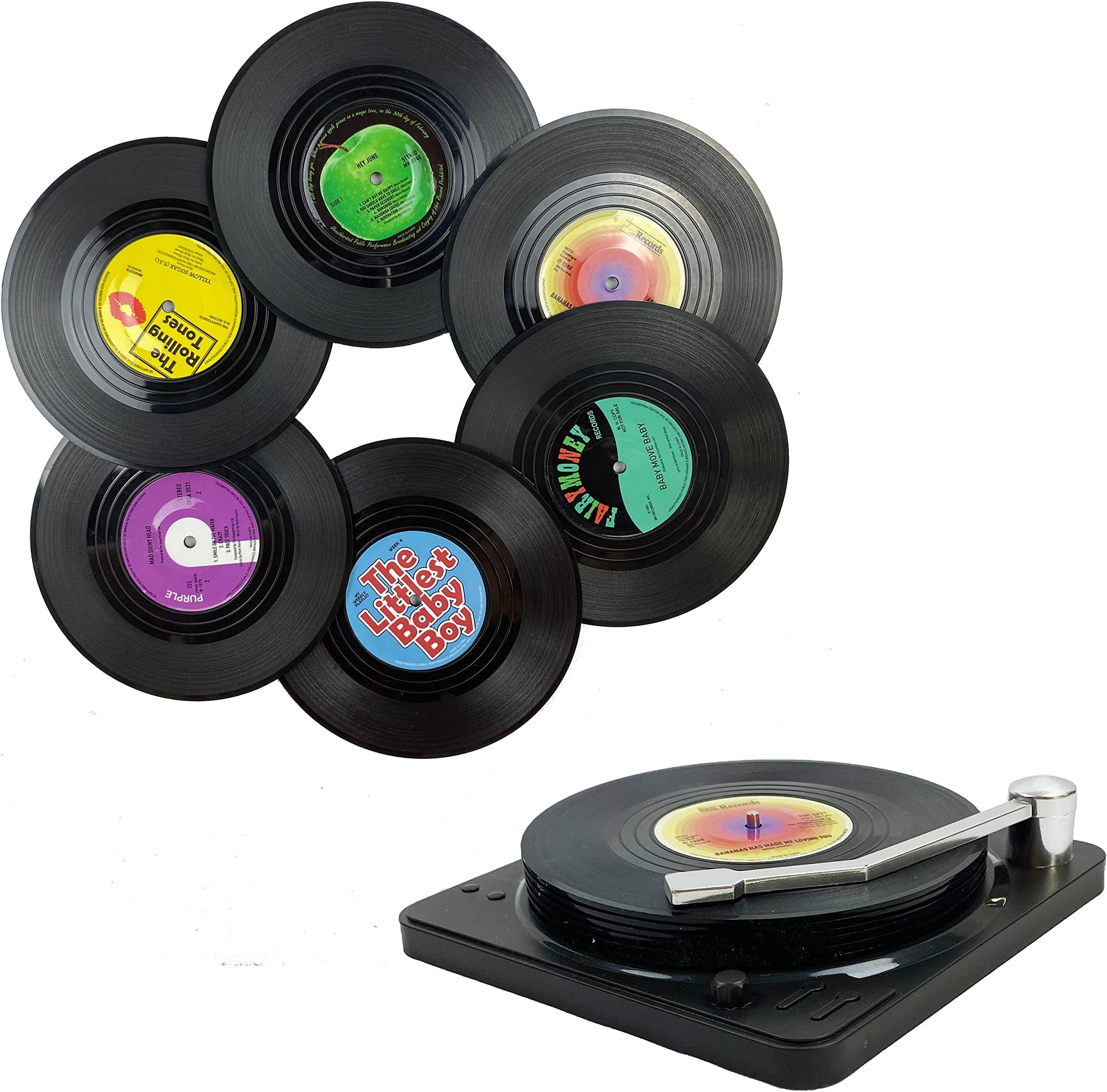 Vintage Record Coasters Upcycled Vintage Vinyl LP