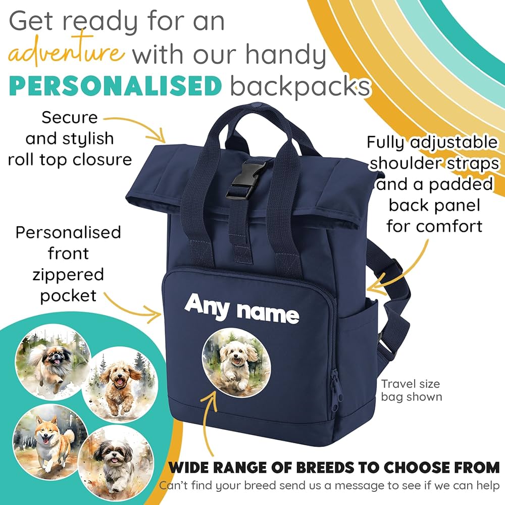 Spoilt Rotten Pets Watercolour Style Running Dog Breed Design