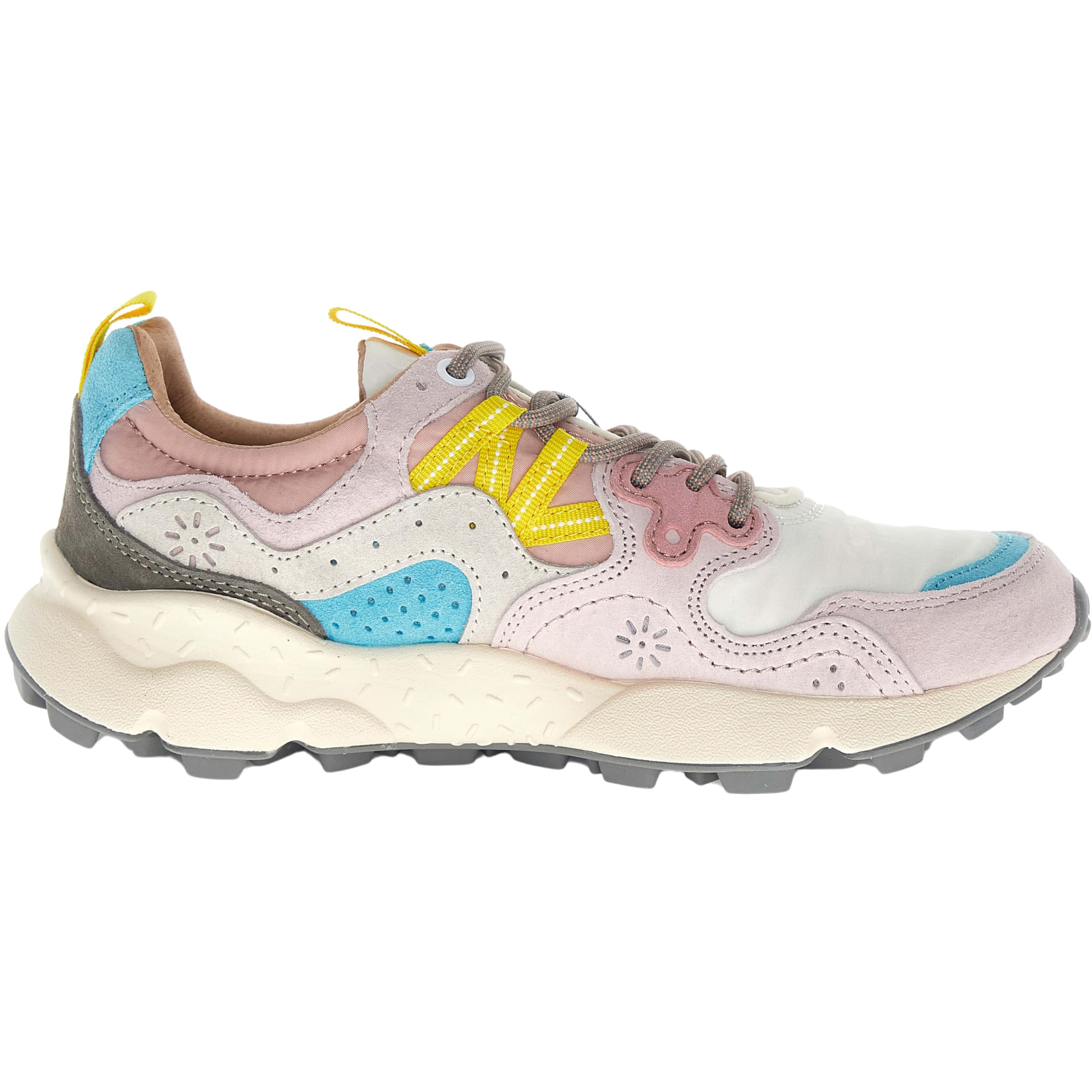 FLOWER MOUNTAIN Scarpe Donna YAMANO3 Suede Nylon LIGHPINKWHTPIN PE26