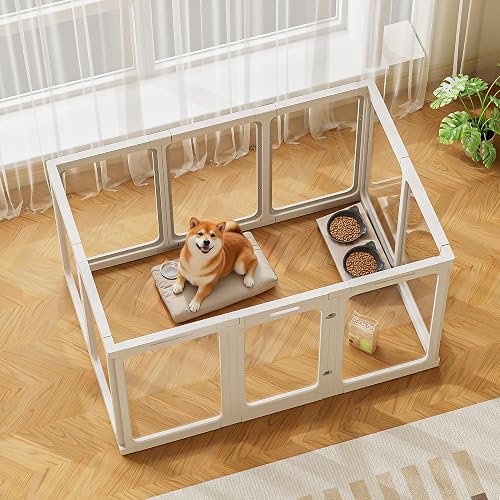 Jalove 30-Inch Acrylic Small Pet Playpen Kit