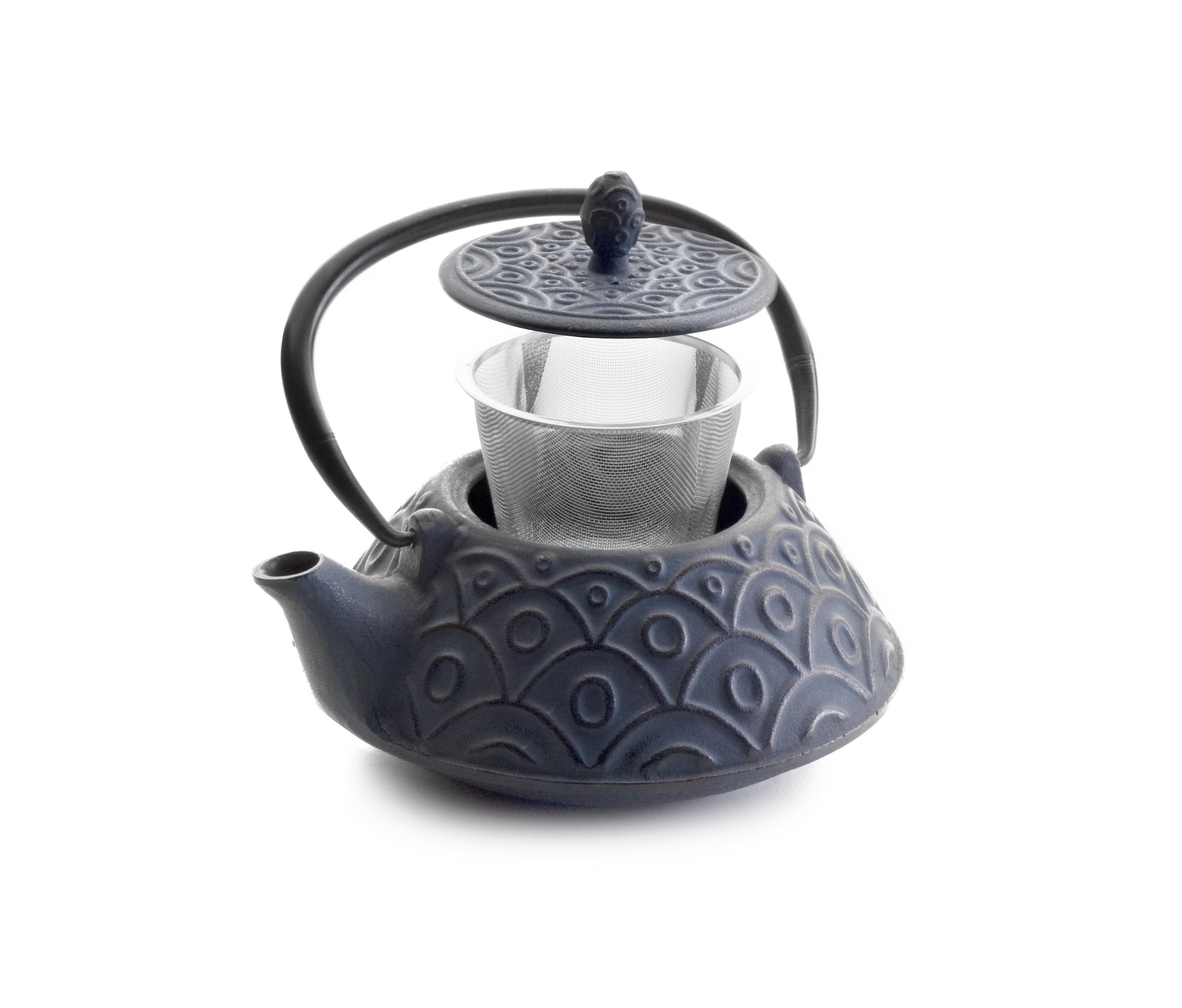 Ibili 621408 - Tetera Hierro Fundido Malasia 0,80 Lt + 621000 - Reposateteras Plano