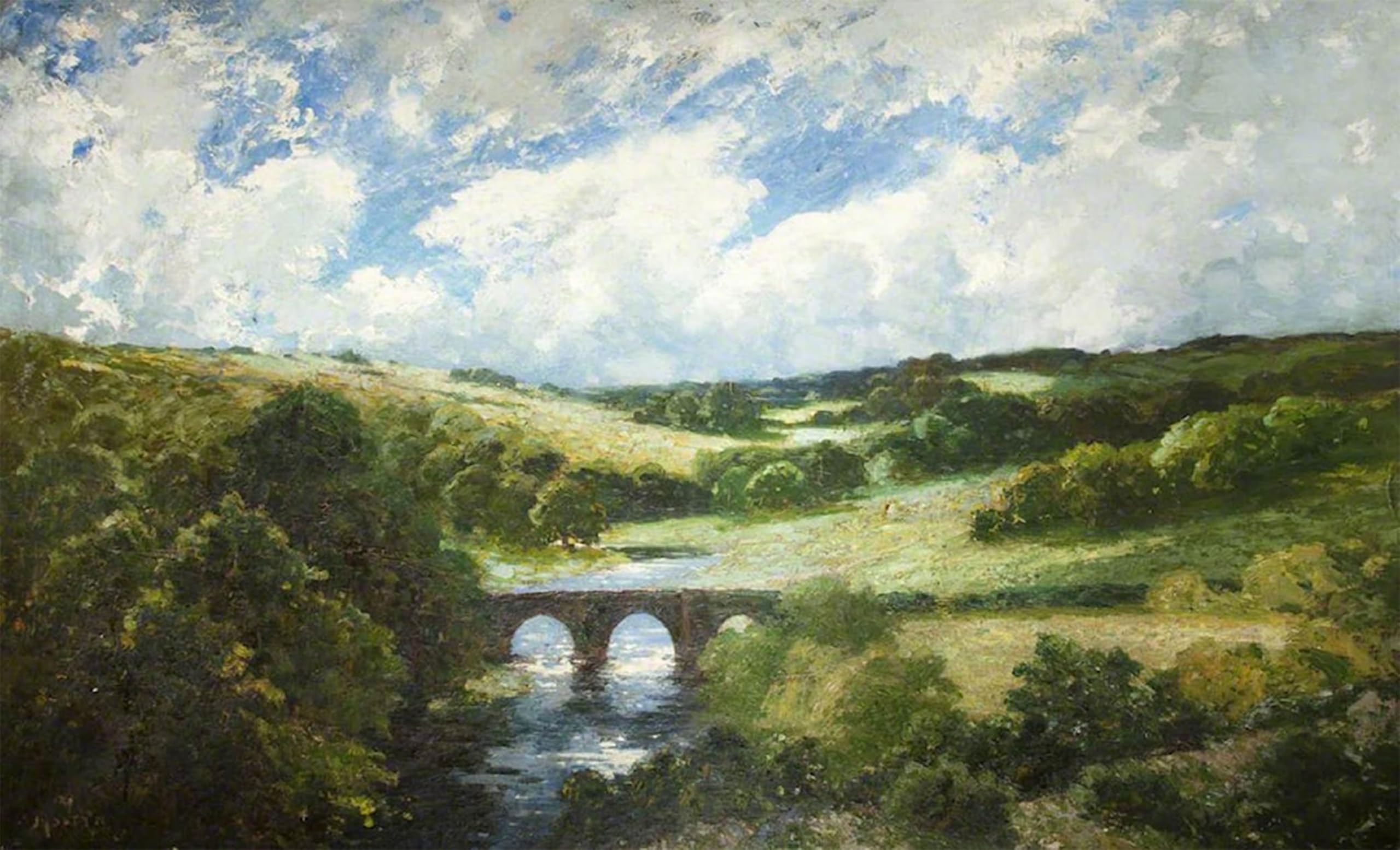 PSVDCTOO Famous Art Pictures Posters and Prints in Devonshire by Thomas E. Mostyn Classic Pictures for Room Decor 60x90cm