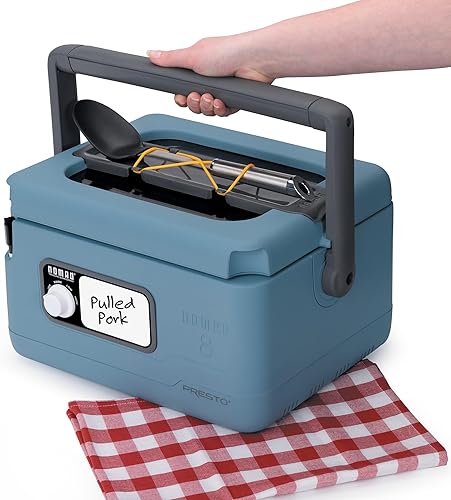 Miniatura 4 de Presto 06017 - Olla de cocción lenta Nomad Traveling de 8 cuartos de galón, color azul