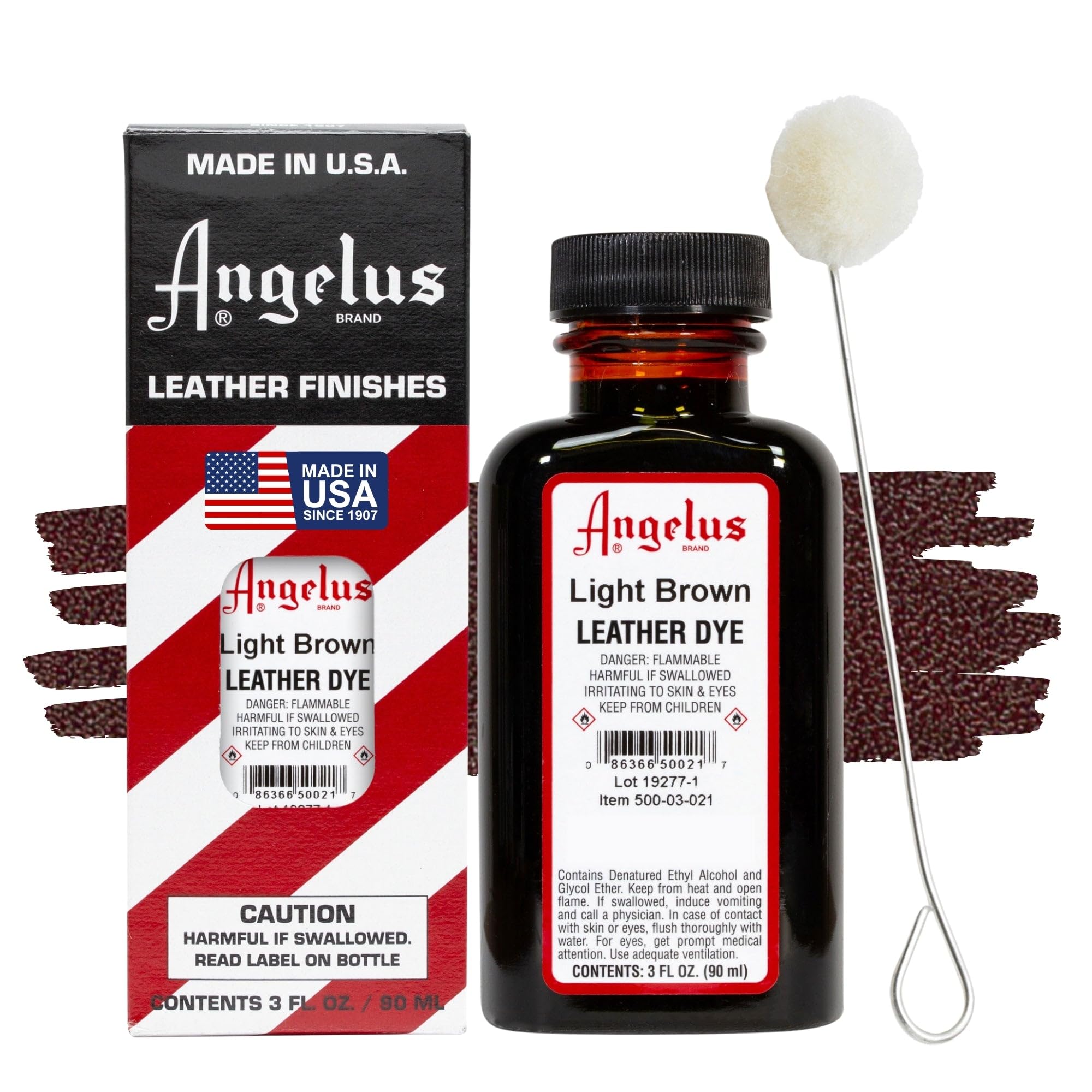 Angelus Lederkleurstof – Bruin 88,72 Ml, Doordringende Verf, Barst Niet, Perfect Voor Schoenen, Tassen & Projecten