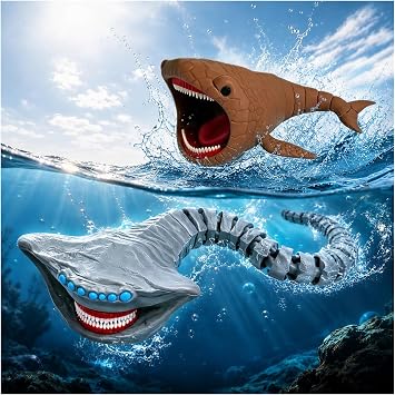 2 Pcs Bloop Sea Monster,3D Printed Flexible Articulated Fidget Figures