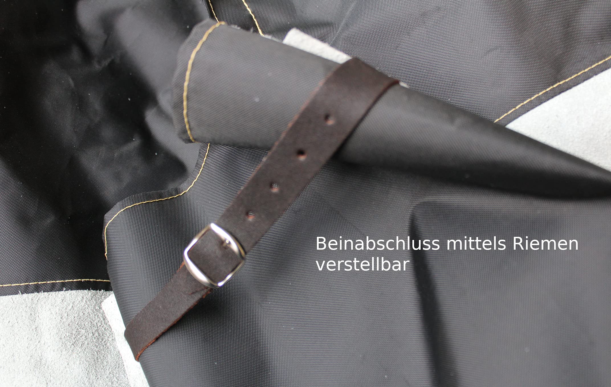 Sabbiatura: Tuta da sabbiatrice ottimale, tuta protettiva - nel complesso in una combinazione ben congegnata di vera pelle particolarmente resistente e tessuto tecnico speciale - Made in Germany