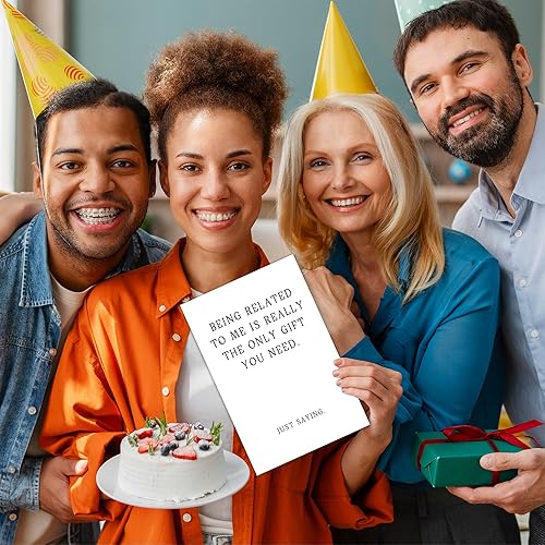 Miniatura 7 de Heollaok Divertida tarjeta de cumpleaños para hermano y hermana, linda tarjeta de cumpleaños de broma para primo o sobrina, tarjeta de feliz