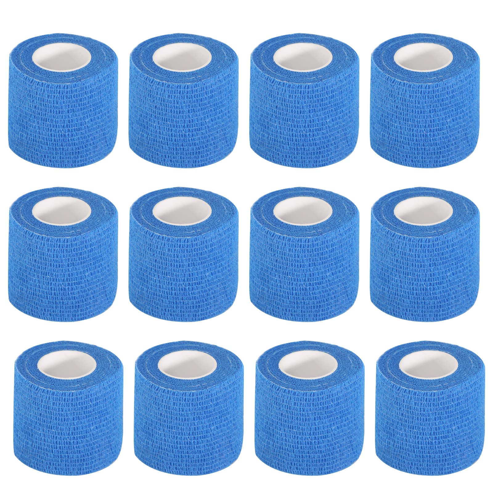 12 Roll Self Adhesive Cohesive Bandage 4.5m x 5cm Self Adherent Sport Wrap Tape Non-Woven Cohesive Wrap Stretch Bandage Wrap Athletic Tape