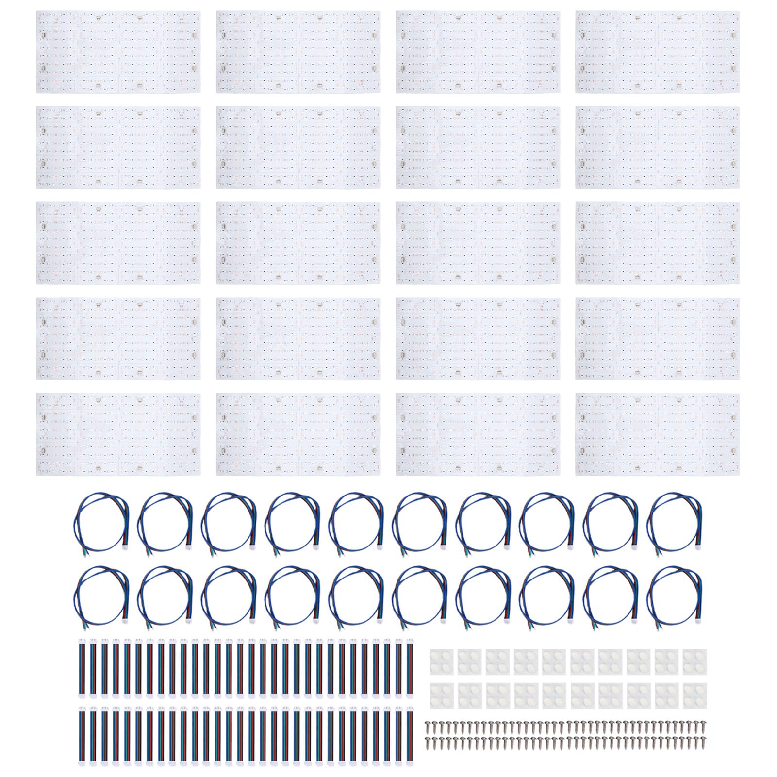 Topiky LED-Hintergrundbeleuchtungsfolie, 20 Stück, Flexible RGB-Lichtpaneele für den Heim- und Hotelgebrauch, 245 X 500 Mm