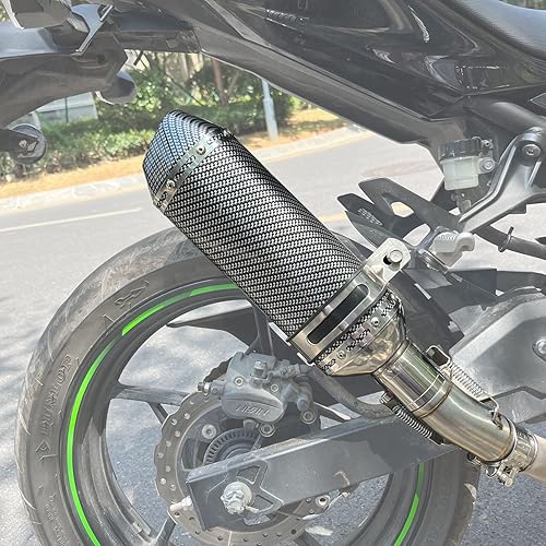 JFG RACING Escape deslizante de motocicleta con silenciador para Ninja 400 2016-2023