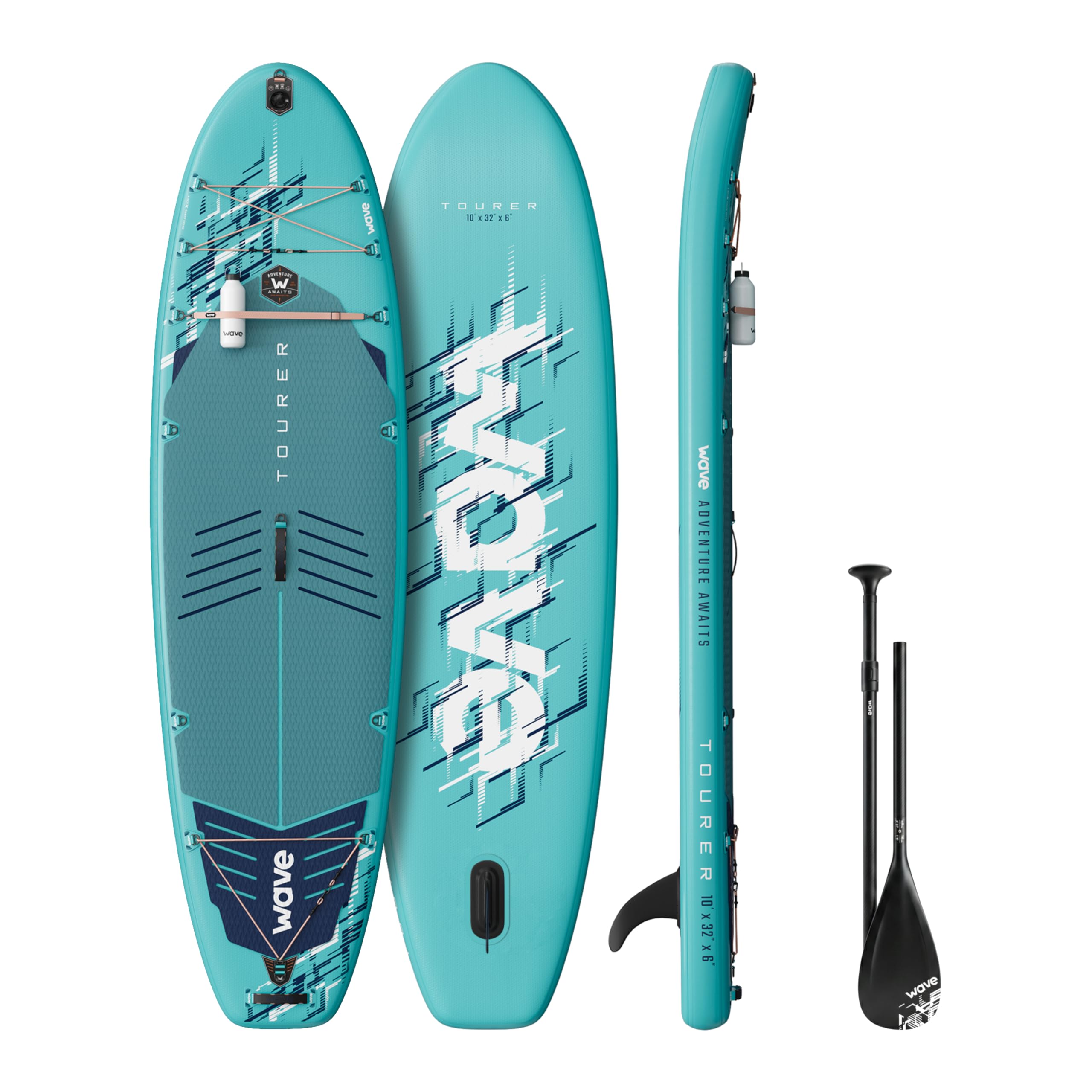 WAVE Tourer Inflatable Stand Up Paddleboard | Premium SUP with Anti-Air Leaking Design, Non-Slip Deck, and Complete Accessories (Ice Blue, 3.0 Model | 11'3ft) — image 1
