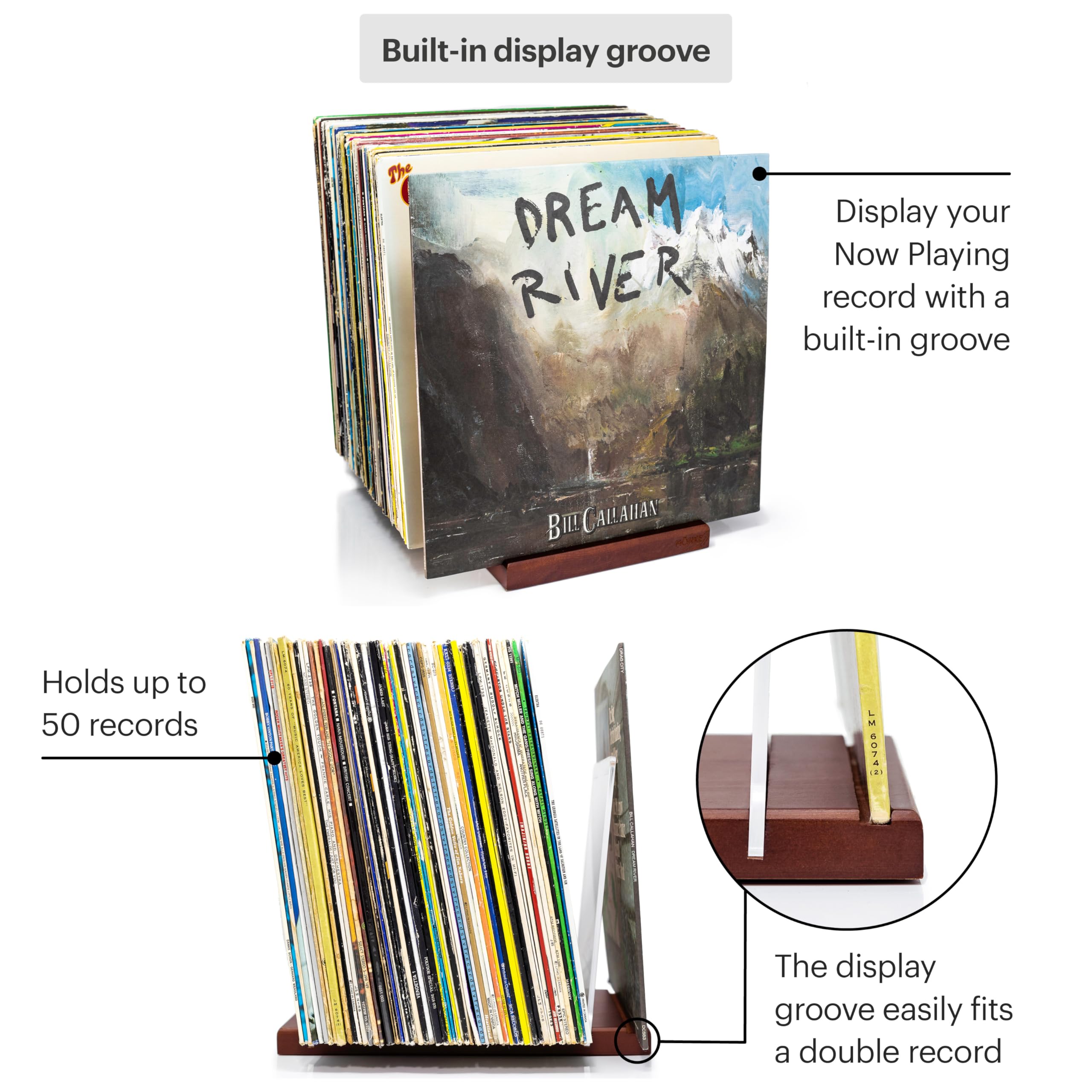 Amazon.com: MÖNKE Premium Vinyl Record Stand - a Mid-Century Style