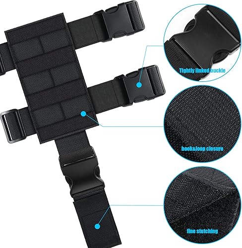 Miniatura 3 de 1 paquete de funda táctica para patas caídas, plataforma de nailon táctica MOLLE para patas de caída, plataforma ajustable para patas de caída,