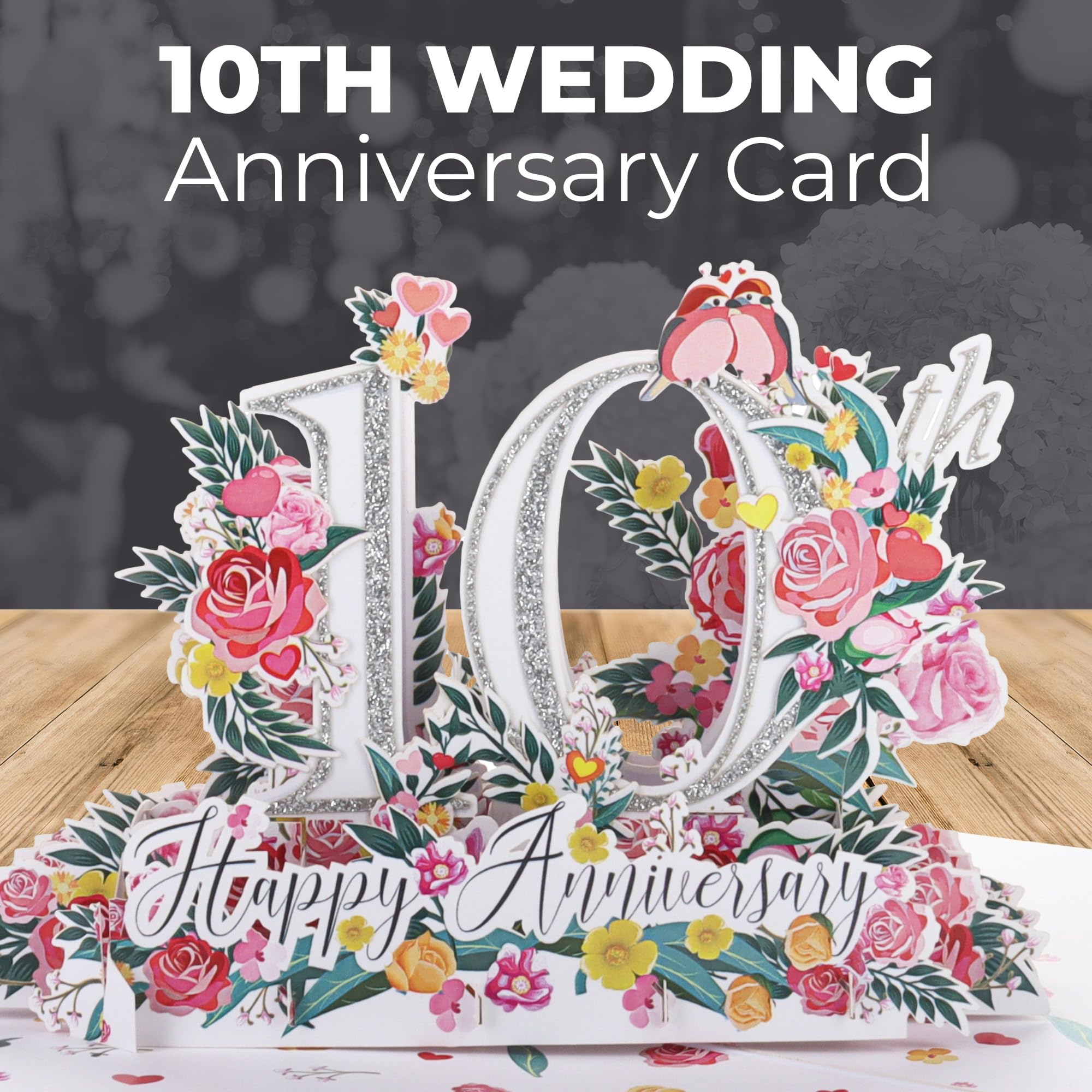【値下げしました】Happy Together 10thAnniversary Amazon.com : iGifts And Cards Happy 10th Milestone Anniversary 3D