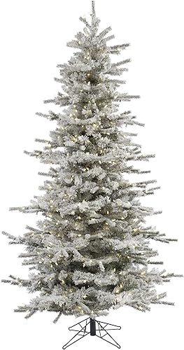 Vickerman Árbol navideño delgado, artificial, con nieve artificial, 45 pulgadas.