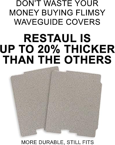 Miniatura 4 de ReStaul Reemplazo de cubierta de guía de ondas para microondas, Frigidaire 5304464061 o Frigidaire 5304509435, 2 unidades, cubierta de mica