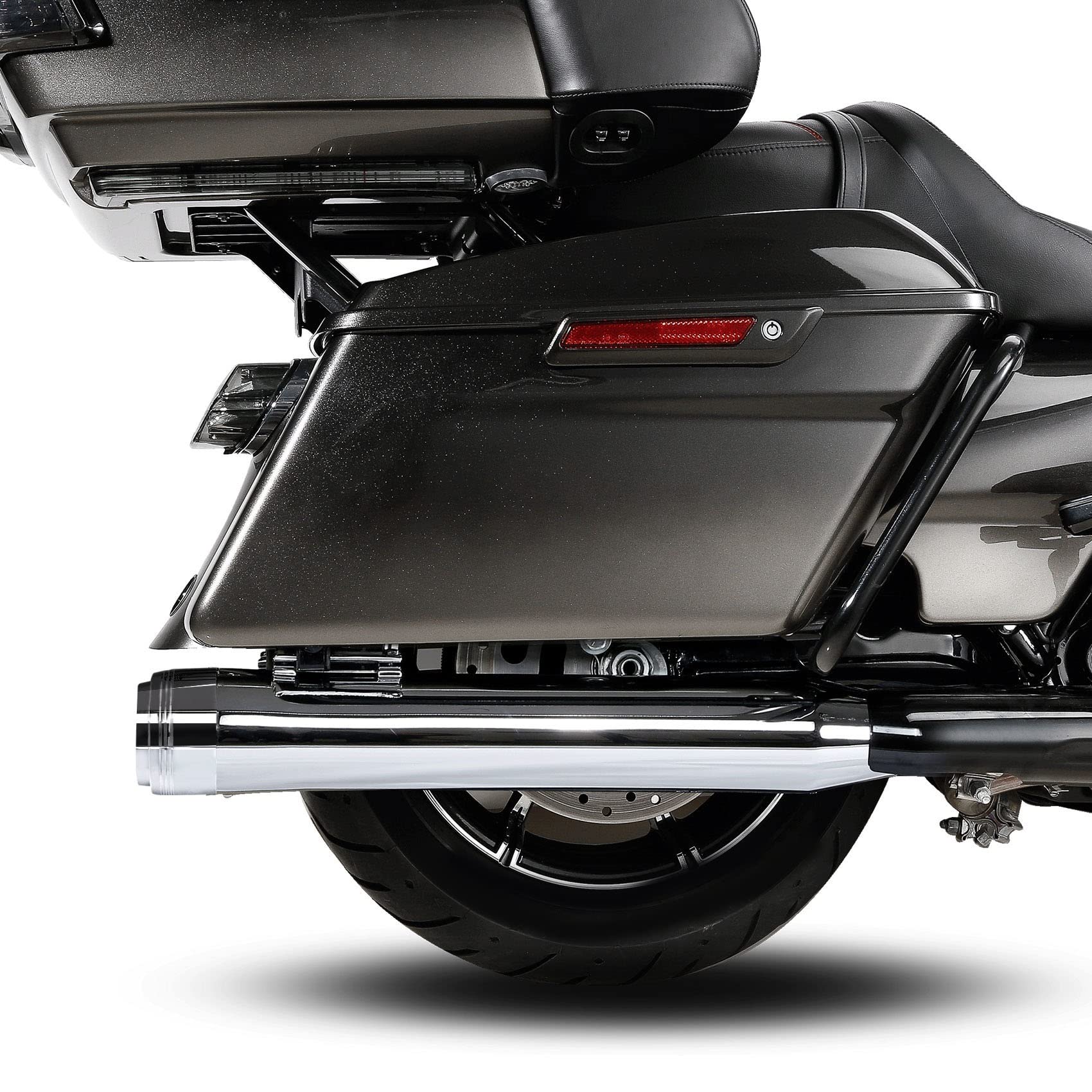 Motorrad Slip On Dual Auspuff Rohre Für Harley Touring Electra Glide Road King 2017 2018 2019 2020 2021 2022