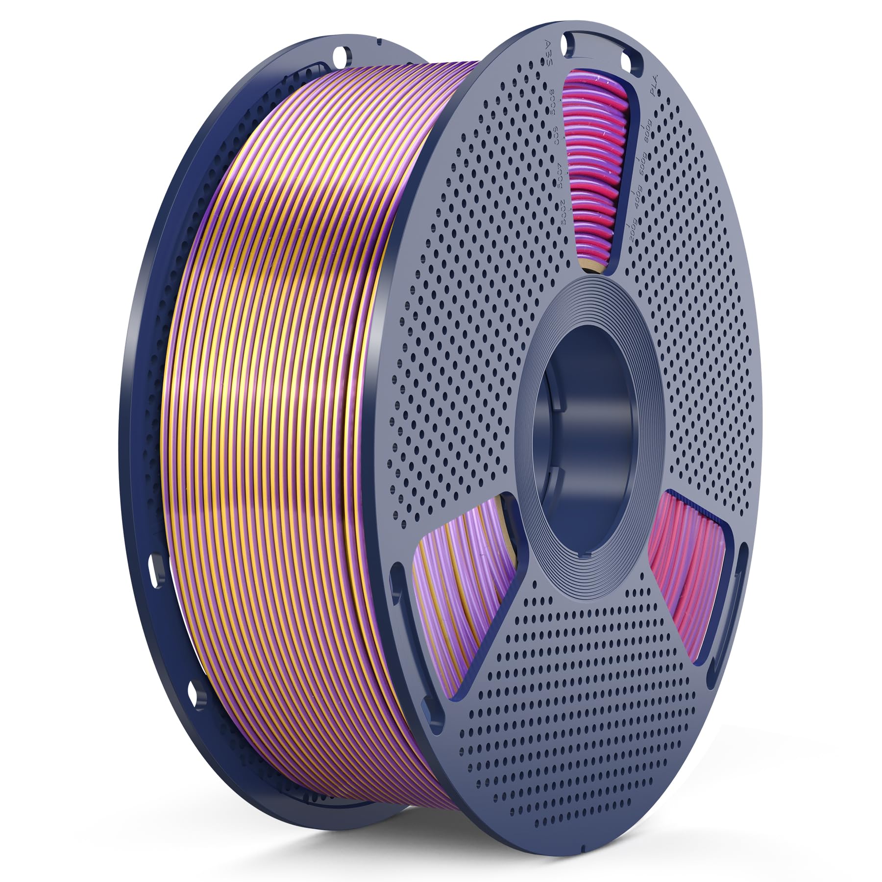 SUNLU Silk Quadruple Color PLA Filament, 1KG, (Gold Purple Red Blue)