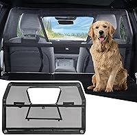 JOYTUTUS 52" Escape-Proof Dog Car Barrier with Removable Visual Window - Pet Gate for SUVs, Sedans, Trucks