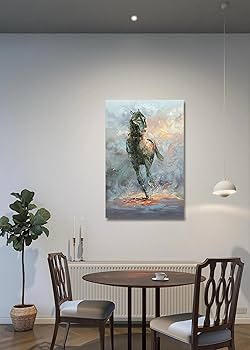 Amazon.com: AZAVY ART,24X36Inch Abstract Hand Painted Running