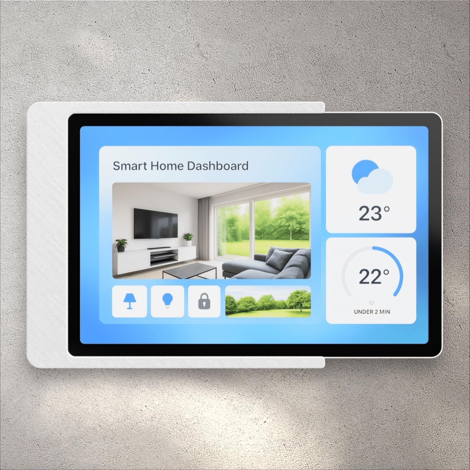 Supporto Tablet da Parete per iPad 7/8/9 Generation 10,2 Pollici - Supporto Estraibile Ultra Sottile per Smart Home - Bianco