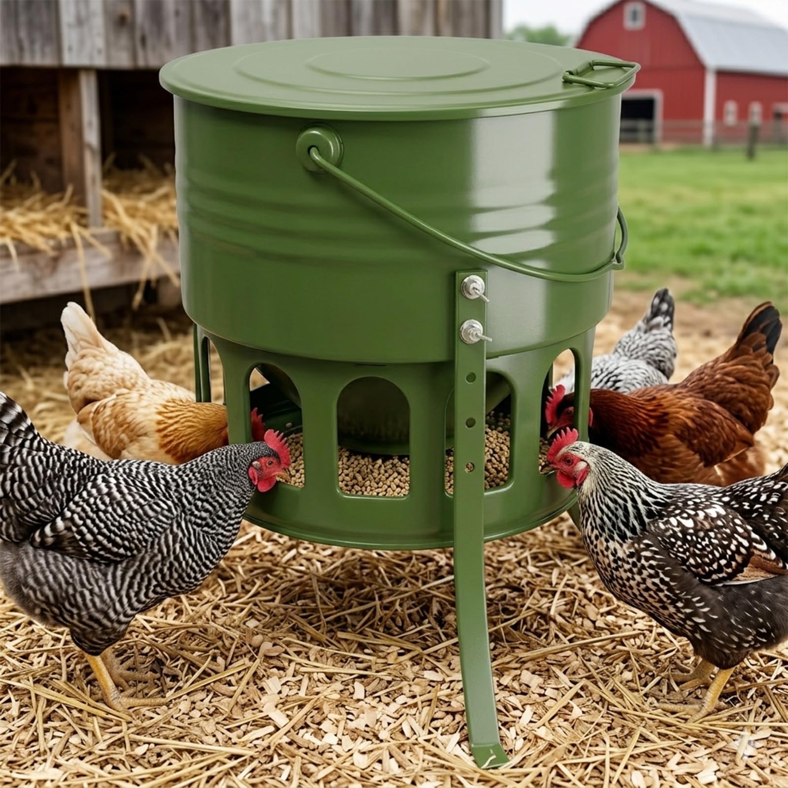 kingump 20LB Metal Chicken Feeder