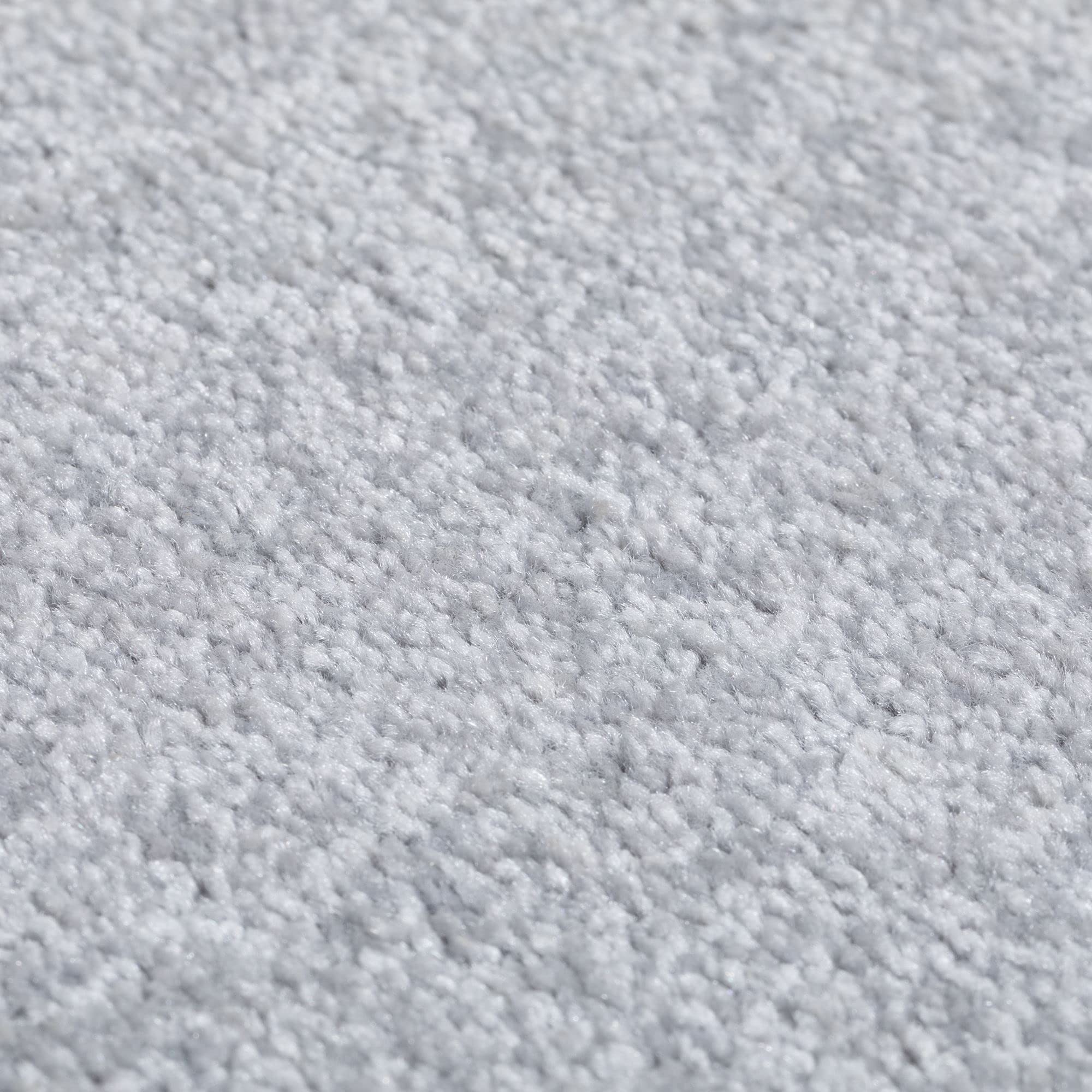 Steffensmeier Kurzflor Teppich Genua | Wohnzimmerteppich | Modern | Strapazierfähig | Silber, Größe: 120x180 cm