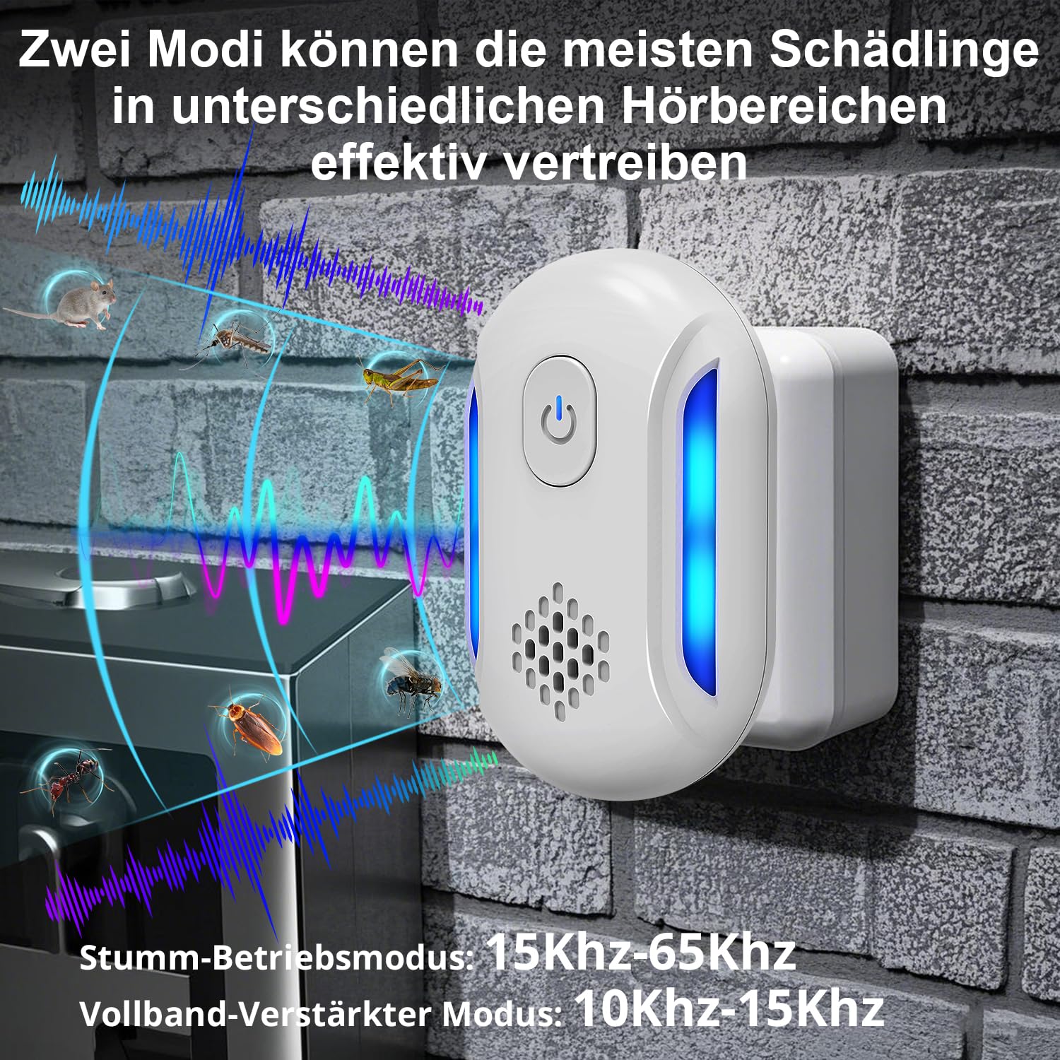 TONYFUL Upgraded Ultraschall Mäuseabwehr Mäuseschreck Schädlingsbekämpfer, 6 Stück Mäuse Vertreiben, Ideal für Mäuse, Mücken, Kakerlaken, Motten, 100% professionell und effektiv
