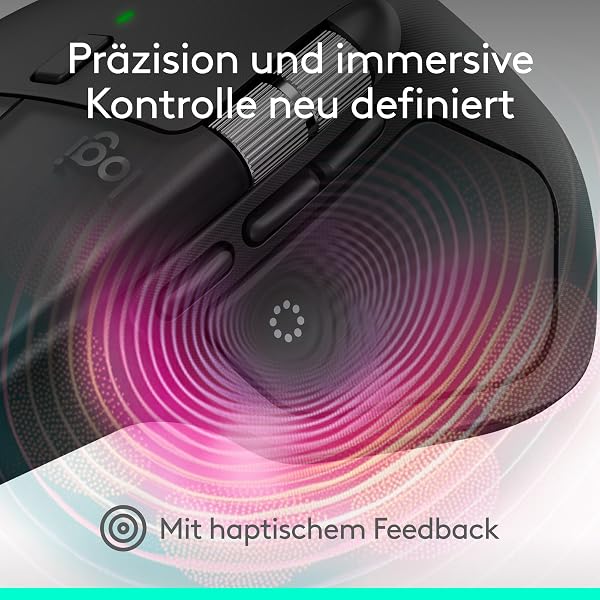 Logitech MX Master 4, ergonomische kabellose Maus mit fortschrittlichem, leistungsstarkem, haptischem Feedback, ultraschnellem Scrollen, Laden über USB-C, Bluetooth, Windows, MacOS – Schwarz - 2