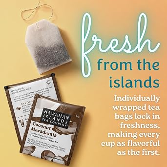 Hawaiian Islands Tea Company Coconut Macadamia Red Rooibos Tea - 20 Teabags