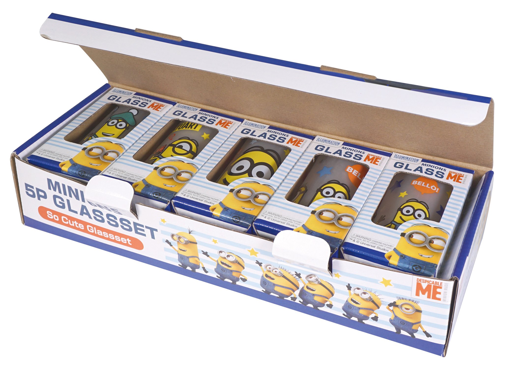 Amazon｜ミニオンズ 5Pグラスセット ギフトボックス入り｜タンブラー 