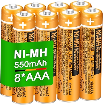 Rechargeable NI-MH AAA Batteries for Cordless Phones