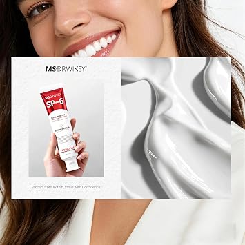 MSDRWIKEY SP-6 Probiotic Whitening Toothpaste - Enhanced Formula with 6 Probiotics for Teeth Whitening and Gum Health - Enamel-Safe, Fluoride-Free, Fresh Mint Flavor, 4.6oz (3)