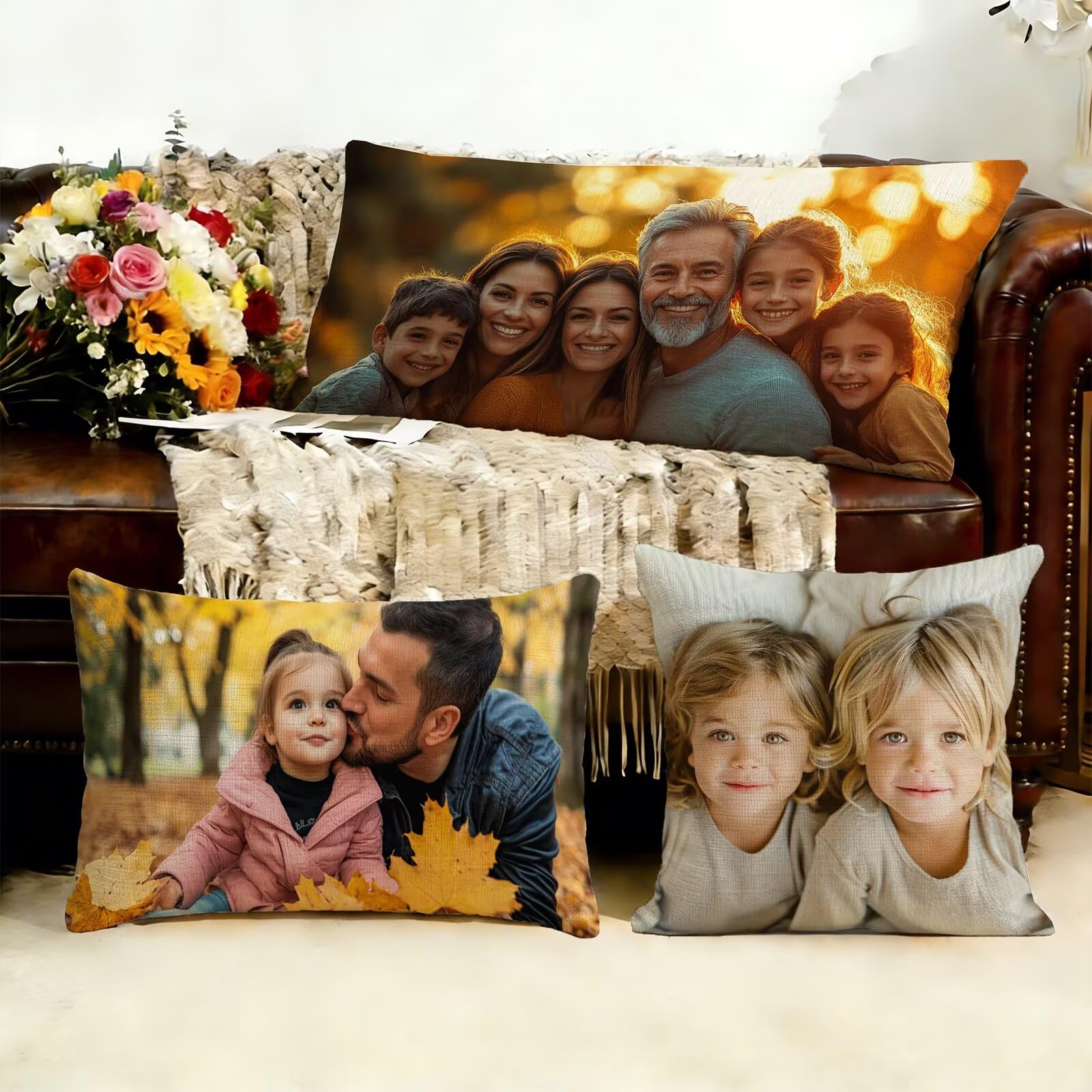 Cojin Personalizado Foto a Doble Cara 60x180cm - Cojines Exterior,Funda de Almohada Impermeable - Regalo Original para San Valentín y Aniversario Parejas para Cama Sofa Terraza Salon Jardin J1-279