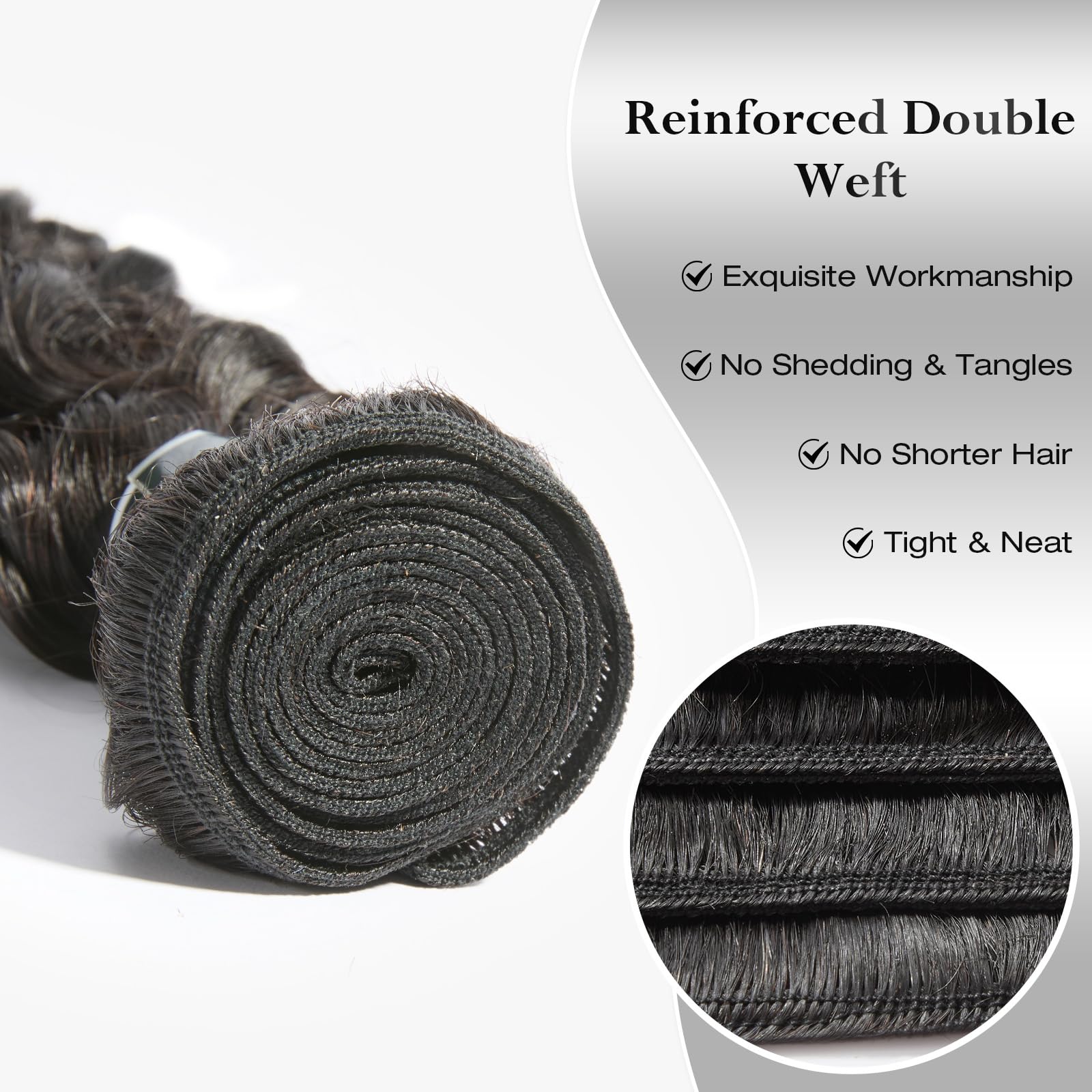 24 Inch Deep Wave Human Hair Bundle Unprocessed Cambodian Raw Hair Shop Unprocessed Raw Cambodian Hair Bundles with Natural  main image 3