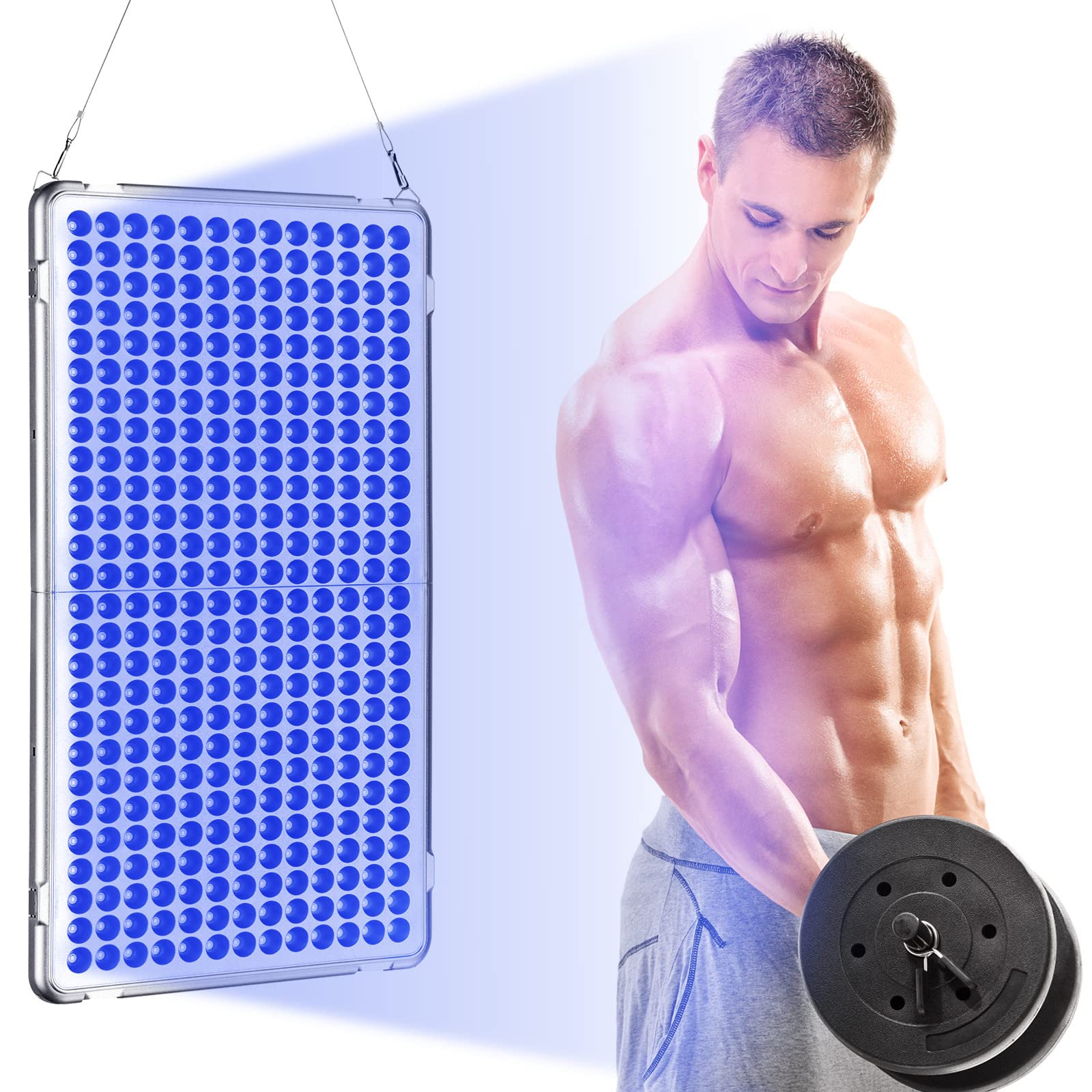Lámpara bronceadora de 48 vatios, solárium facial para uso doméstico, lámparas bronceadoras portátiles con 338 LED, lámpara bronceadora facial plegable con gafas protectoras, apta para rostro y cuerpo