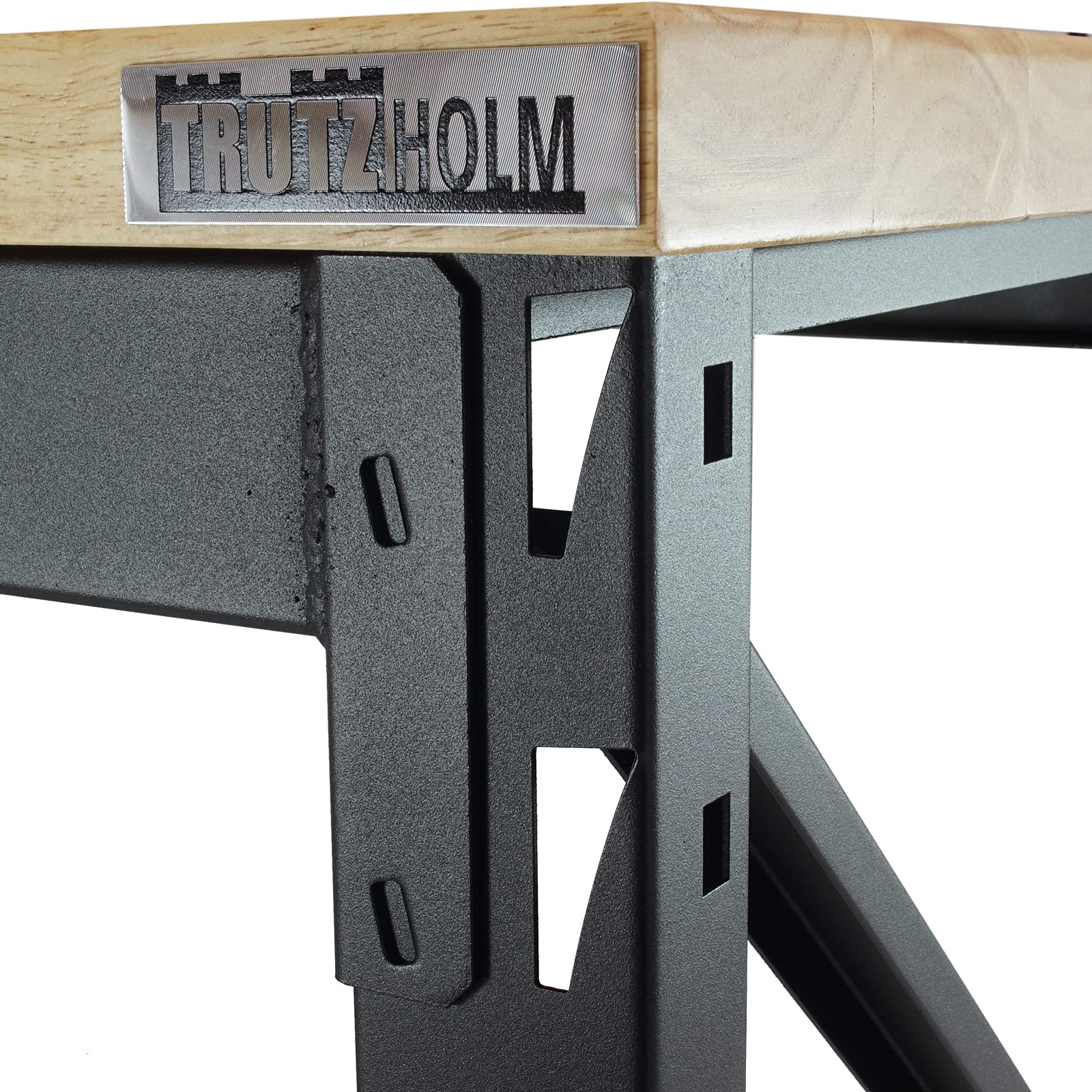 TRUTZHOLM Professionelle Werkbank bis 500 kg belastbar Werktisch Arbeitstisch Massive Arbeitsplatte Stecksystem Werkbank 153x62x99 cm höhenverstellbar | Montagewerkbank Werkstatttisch Werkstatt