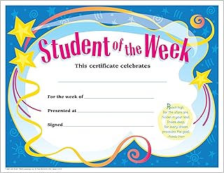 Trend Enterprises Student of The Week Certificate (TEPT2960), white
