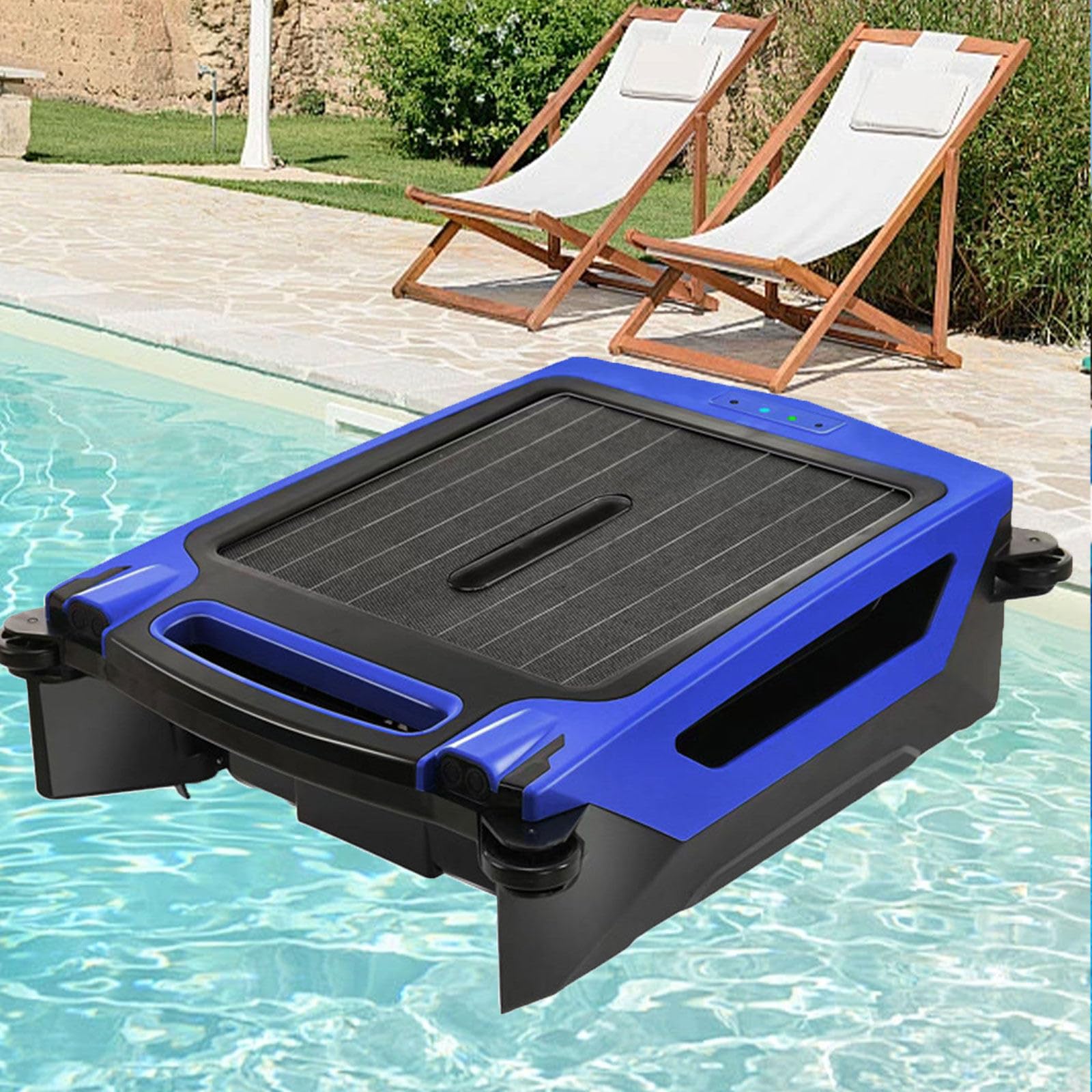 GLWABOMARS Automatic Solar Top Pool Skimmer with AI Navigation, Large Filter Capacity and Remote Control for Home Pools