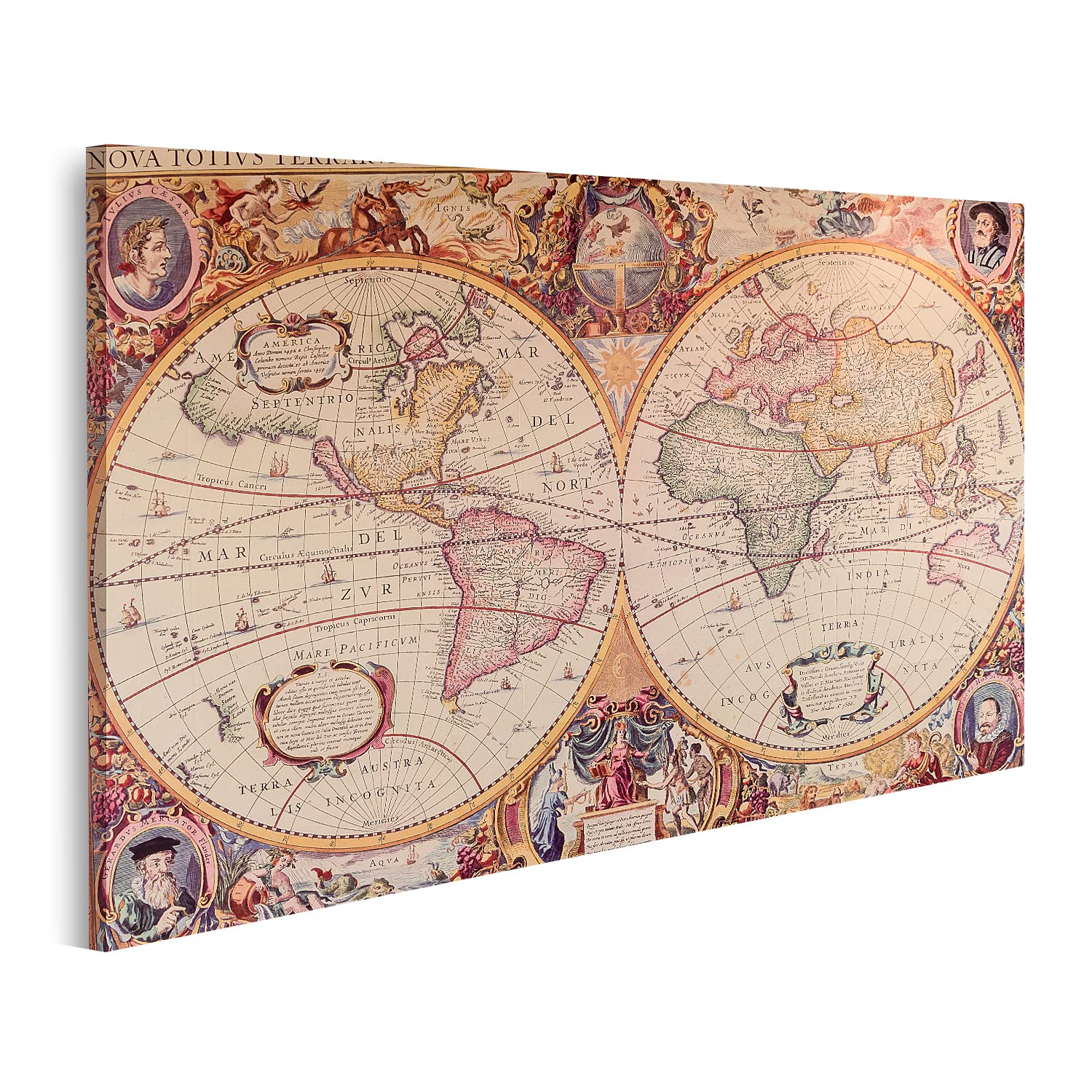 islandburner cuadro sobre lienzo mapas mundo antiguo mapa dibujado a mano medieval dibujo Detailli imágenes murales póster
