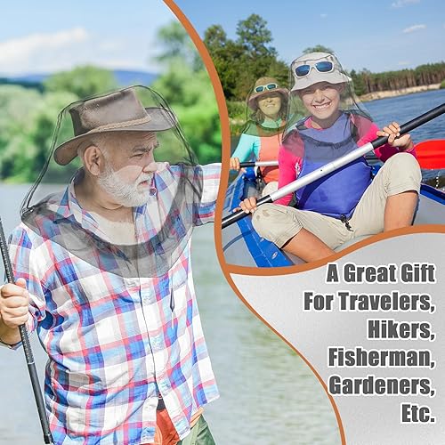 Miniatura 5 de Paquete de 4 mosquiteras de malla para la cabeza, red de protección de cabeza para exteriores, senderismo, campamento, escalada, caminata, para